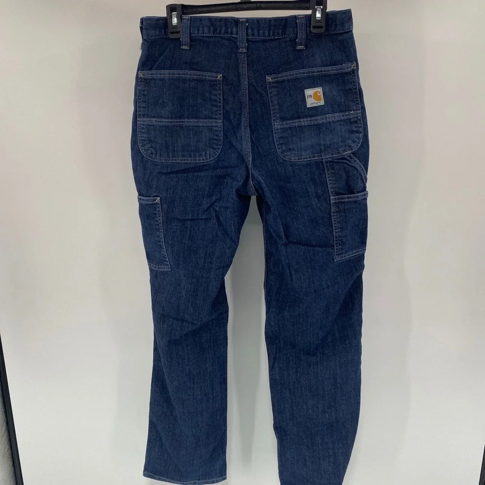 Carhartt FR Flame Resistant Jeans Mens Tag 32x32 Fits 32x30.5 Dark Work CAT 2